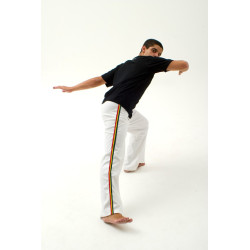 Weiße Capoeira-Hose Afro Mestres Brasil