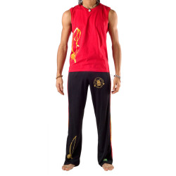 Schwarze Capoeira-Hose Olodum Besouro Manganga.